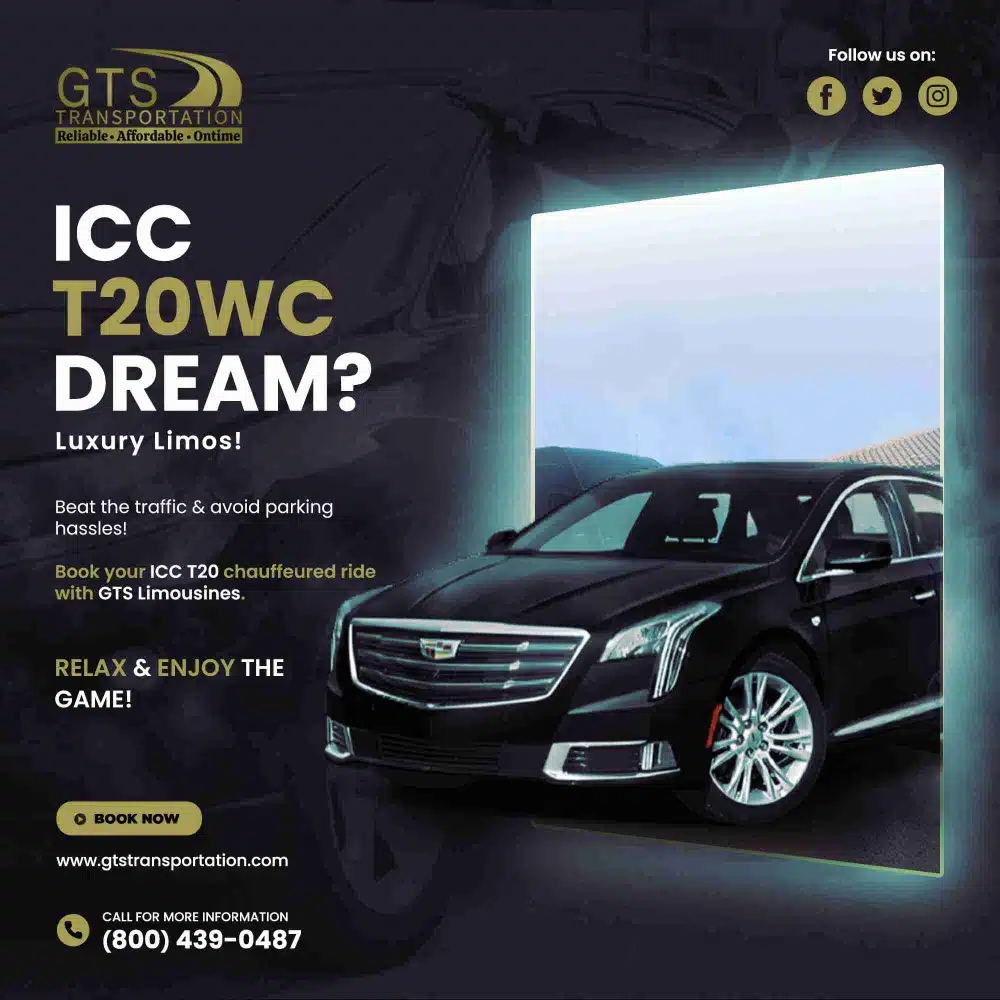 chauffeur service, limousine service, ICC T20 World Cup 2024, Event transportation,